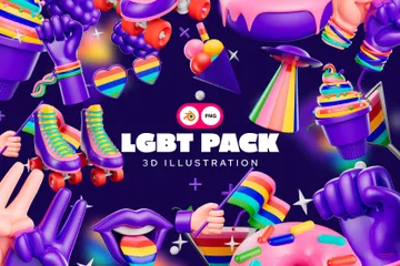 LGBT-Gemeinschaft 3D Icon Pack