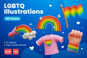 LGBTQ 3D Illustrationパック