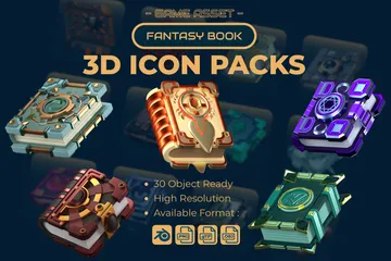 Libro de fantasía Paquete de Icon 3D
