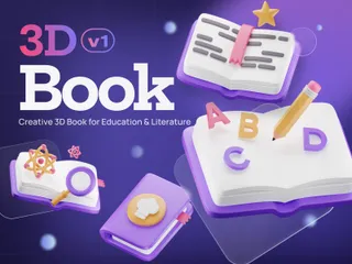 Libros y papelería Paquete de Icon 3D