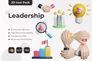 Liderança Pacote de Icon 3D