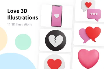 Liebe 3D Illustration Pack