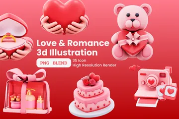 Liebe & Romantik 3D Icon Pack