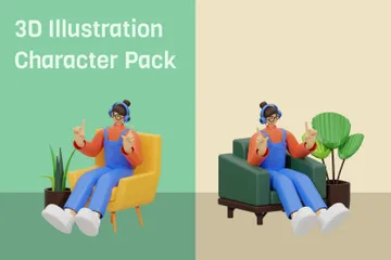 Lifestyle 3D Illustration Pack