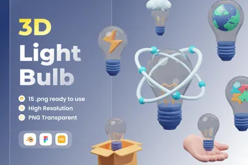Light Bulb 3D Icon Pack