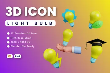 Light Bulb 3D Illustration Pack