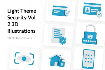 Light Theme Security Vol 2 3D Illustration Pack
