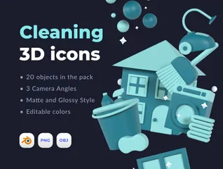 Limpeza Pacote de Icon 3D