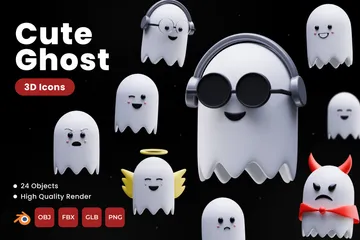 Lindo fantasma Paquete de Icon 3D