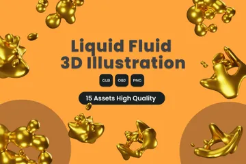 Liquid Fluid 3D Icon Pack