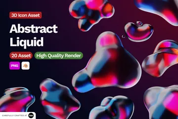 Résumé liquide Pack 3D Icon