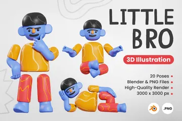 Little Bro 3D Illustration Pack