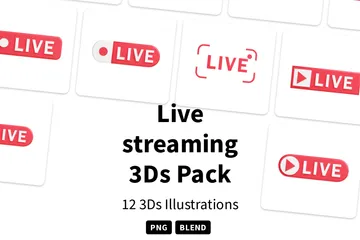 Live-Streaming 3D Icon Pack