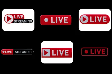 Live Streaming 3D Icon Pack