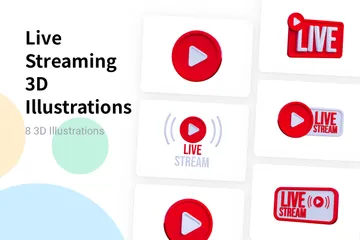 Live Streaming 3D Illustration Pack