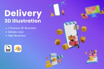 Livraison Pack 3D Illustration