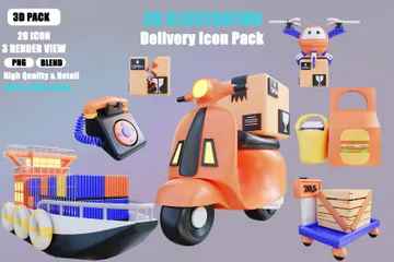 Livraison Pack 3D Icon