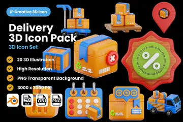 Livraison Pack 3D Icon