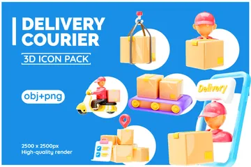 Courrier de livraison 3D Icon Pack