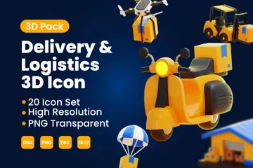 Livraison et logistique Pack 3D Icon