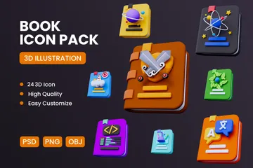 Livre Pack 3D Icon