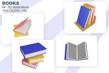 Livros Pacote de Icon 3D