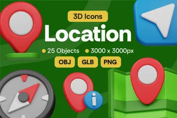 Localização Pacote de Icon 3D