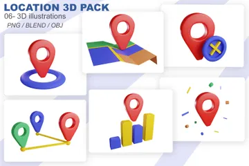 Localização Pacote de Icon 3D