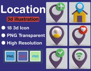 Location 3D Icon Pack