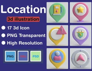 Location 3D Icon Pack