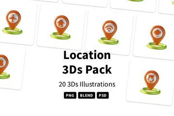위치 3D Icon 팩