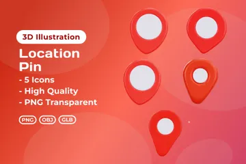 Location Pin 3D Icon Pack