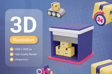 Logistic 3D Illustration Pack