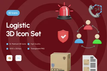 Logistic 3D Icon Pack