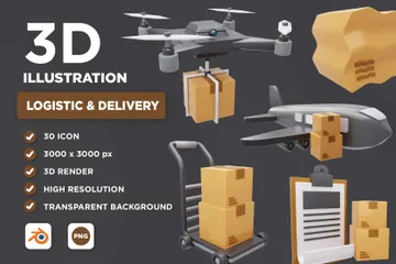 Logistic & Delivery 3D Icon Pack
