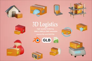 Logistics 3D Icon Pack