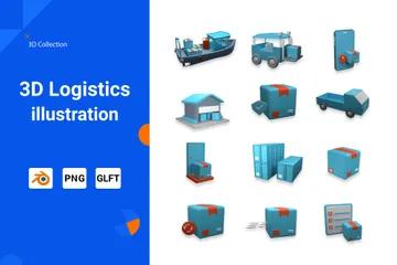 Logistics 3D Icon Pack