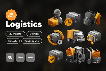 Logistics 3D Icon Pack