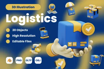 Logistics 3D Icon Pack