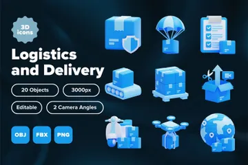Logistics & Delivery 3D Icon Pack