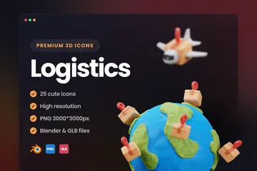 Logistik 3D Icon Pack