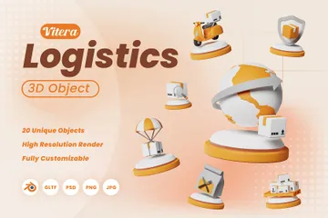 Logistik 3D Icon Pack
