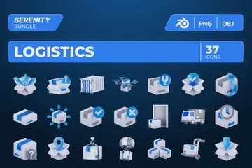 Logistik 3D Icon Pack