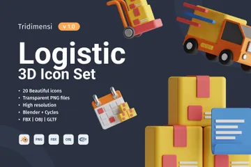 Logistik 3D Icon Pack