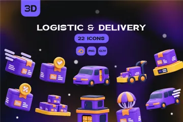 Logistik und Lieferung 3D Icon Pack