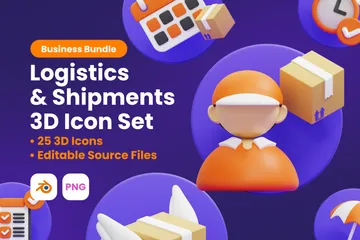Logistik und Versand 3D Icon Pack
