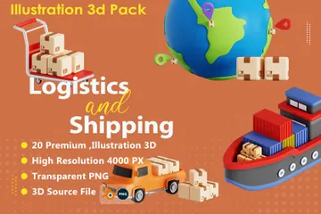 Logistik und Versand 3D Icon Pack