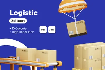 La logistique Pack 3D Illustration