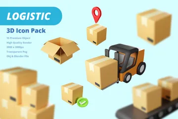 La logistique Pack 3D Icon