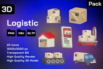 La logistique Pack 3D Icon